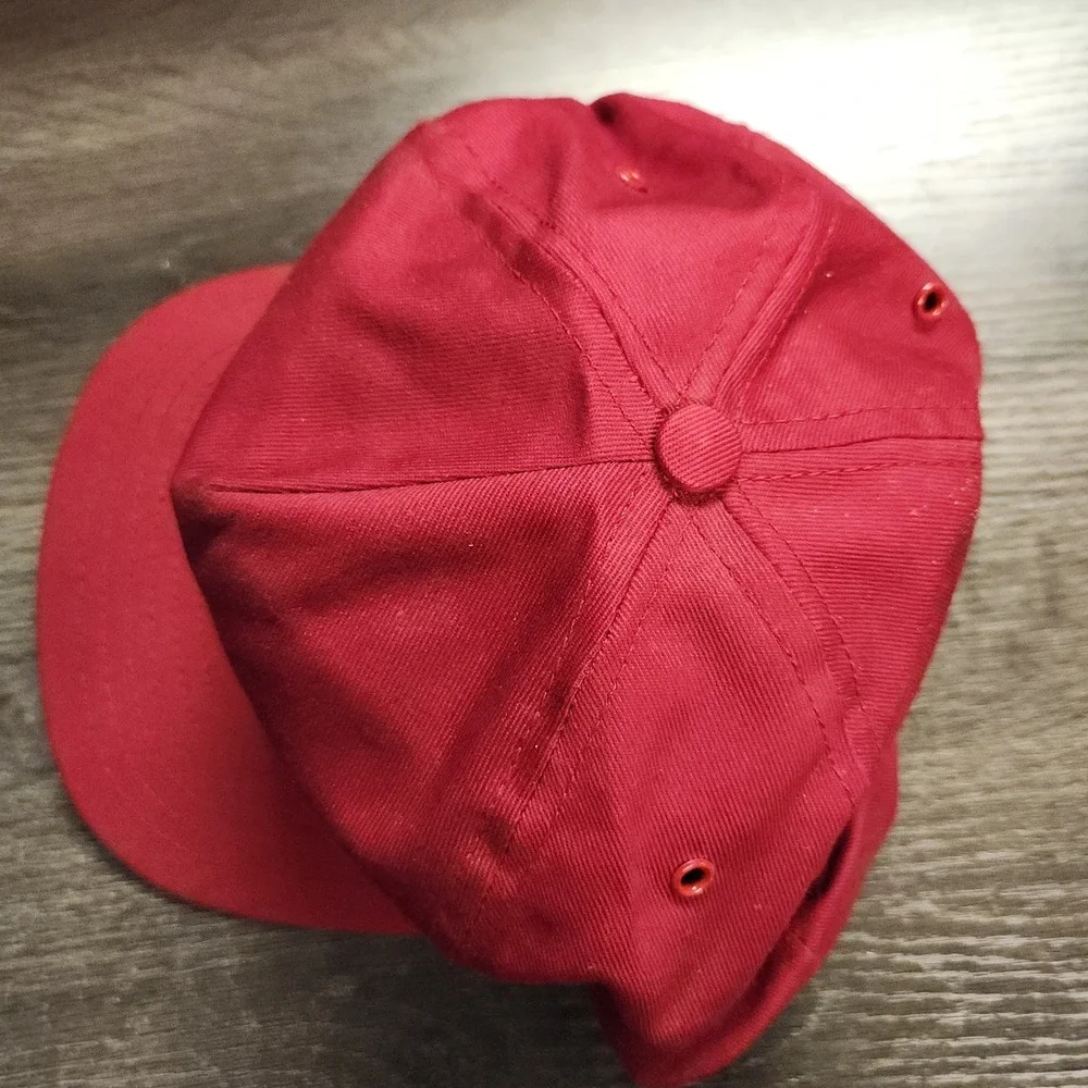 Vintage Peabody Western Snapback Hat Red‎ Park Avenue Rope Trucker Cap USA Made